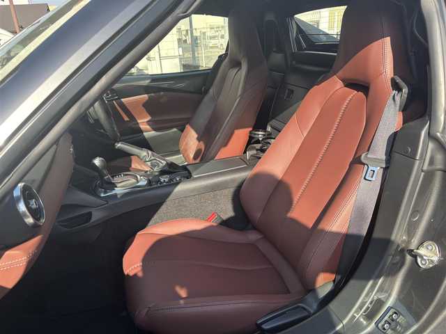 マツダ ロードスター ＲＦ VS 奈良県 2018(平30)年 11.2万km マシーングレープレミアムM 1オーナー/純正メーカーナビ/BT/TV/AUX/USB/AM/FM//ハードトップ電動オープン/コーナーセンサー/車線逸脱防止装置/レザーシート/シートヒーター/横滑り防止装置/ステアリングスイッチ/純正フロアマット/MTモード付AT/プッシュスタート/パドルシフト/Pウィンドウ/Pステアリング/保証書・取説・スペアキー