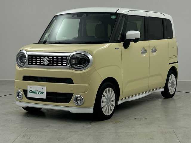 スズキ ワゴンＲ スマイル HYBRID X 茨城県 2021(令3)年 4.7万km シフォンアイボリーメタリック 純正９型ナビ　パノラミックビューモニター　フルセグＴＶ　シートヒーター　両側電動スライドドア　衝突軽減ブレーキ　クルコン　ヘッドアップディスプレイ　ＬＥＤライト　オートライト　スマートキ―　禁煙車