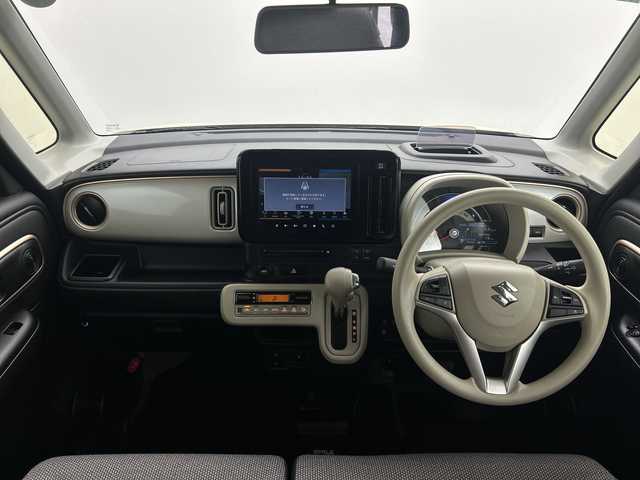 スズキ ワゴンＲ スマイル HYBRID X 茨城県 2021(令3)年 4.7万km シフォンアイボリーメタリック 純正９型ナビ　パノラミックビューモニター　フルセグＴＶ　シートヒーター　両側電動スライドドア　衝突軽減ブレーキ　クルコン　ヘッドアップディスプレイ　ＬＥＤライト　オートライト　スマートキ―　禁煙車