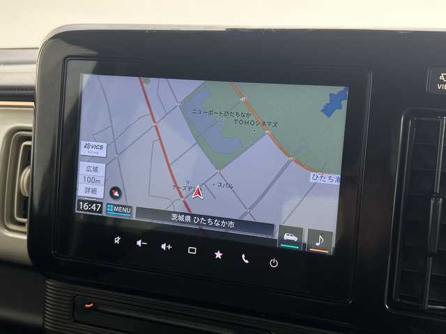 スズキ ワゴンＲ スマイル HYBRID X 茨城県 2021(令3)年 4.7万km シフォンアイボリーメタリック 純正９型ナビ　パノラミックビューモニター　フルセグＴＶ　シートヒーター　両側電動スライドドア　衝突軽減ブレーキ　クルコン　ヘッドアップディスプレイ　ＬＥＤライト　オートライト　スマートキ―　禁煙車