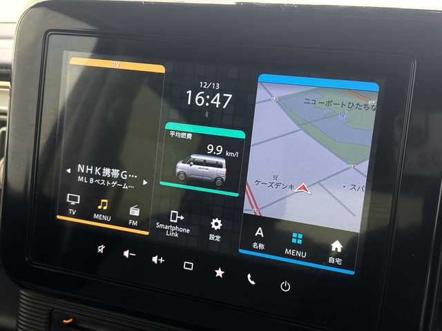 スズキ ワゴンＲ スマイル HYBRID X 茨城県 2021(令3)年 4.7万km シフォンアイボリーメタリック 純正９型ナビ　パノラミックビューモニター　フルセグＴＶ　シートヒーター　両側電動スライドドア　衝突軽減ブレーキ　クルコン　ヘッドアップディスプレイ　ＬＥＤライト　オートライト　スマートキ―　禁煙車