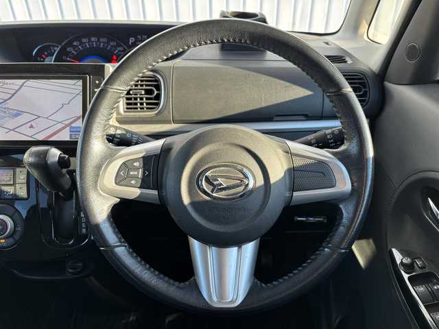 ダイハツ タント カスタム RS SA 滋賀県 2014(平26)年 9万km パールホワイトⅢ 純正8型ナビ/・Bluetooth/・フルセグ/・CD/DVD/バックカメラ/後席モニター/革巻きステアリング/ステアリングリモコン/ETC/両側パワースライドドア/LEDヘッドライト/フォグライト/シートリフター/電動格納ミラー/スマートキー