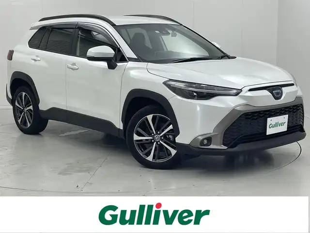 トヨタ カローラ クロス ハイブリッド Z 茨城県 2022(令4)年 3.4万km プラチナホワイトパールマイカ 純正9型DA/ナビキット/バックカメラ/フルセグ/衝突被害軽減ブレーキ/車線逸脱抑制装置/レーダークルーズコントロール/オートマチックハイビーム/クリアランスソナー/ETC/ドラレコ/シートヒーター/純正18インチAW/LEDヘッドライト/スマートキー
