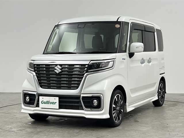 スズキ スペーシア カスタム HYBRID XS ターボ 三重県 2019(平31)年 4.5万km ピュアホワイトP 禁煙車/純正ディスプレイオーディオ/CD/DVD/BT/衝突被害軽減ブレーキ/コーナーセンサー/両側パワースライドドア/バックカメラ/クルーズコントロール/レーンキープアシスト/シートヒーター/パドルシフト/オートハイビーム