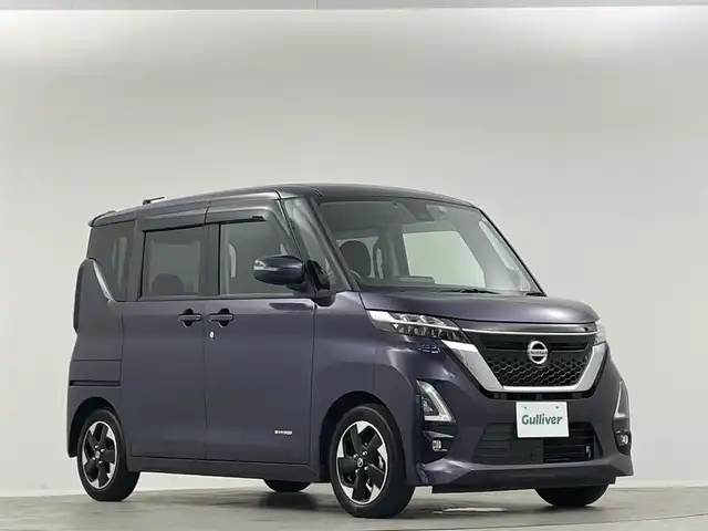 日産 ルークス ハイウェイスター X 埼玉県 2020(令2)年 2.8万km アメジストパープル 両側パワースライドドア　　ハンズフリーオートスライドドア　衝突被害軽減ブレーキ　純正９インチナビ　バックカメラ　アラウンドビューモニター　ＥＴＣ　インテリジェントキー　プッシュスタート　純正１４ＡＷ/バックモニター・AVM ナビモニター連動あり