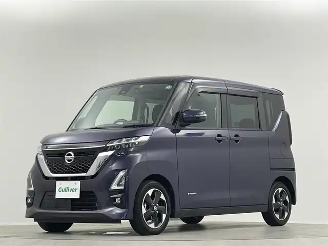 日産 ルークス ハイウェイスター X 埼玉県 2020(令2)年 2.8万km アメジストパープル 両側パワースライドドア　　ハンズフリーオートスライドドア　衝突被害軽減ブレーキ　純正９インチナビ　バックカメラ　アラウンドビューモニター　ＥＴＣ　インテリジェントキー　プッシュスタート　純正１４ＡＷ/バックモニター・AVM ナビモニター連動あり