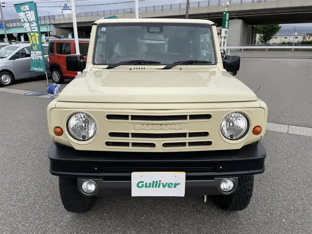 スズキ ジムニー XL 石川県 2021(令3)年 4.9万km シフォンアイボリーM 4WD/社外メモリーナビ/社外CD/DVD再生/フルセグTV/ETC/社外バンパー/オープンカントリータイヤ/セーフティサポート/スマートキー/プッシュスタート/電動ミラー/社外グリル/保証書