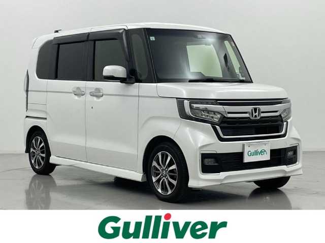 ホンダ Ｎ ＢＯＸ カスタム L 熊本県 2021(令3)年 6.3万km プラチナホワイトパール ワンオーナー　/純正ナビ（ＣＤ・ＤＶＤ・フルセグ・ＢＴ・ＵＳＢ）/バックカメラ　/前後ドライブレコーダー　/レーダークルーズコントロール　/片側パワースライドドア　/前席シートヒーター/後ろのみコーナーセンサー/衝突軽減ブレーキ　/レーンキープアシスト/横滑り防止/アイドリングストップ/純正フロアマット/純正１４インチAW/オートライト/LEDヘッドライト/フォグランプ/スマートキー/プッシュスタート