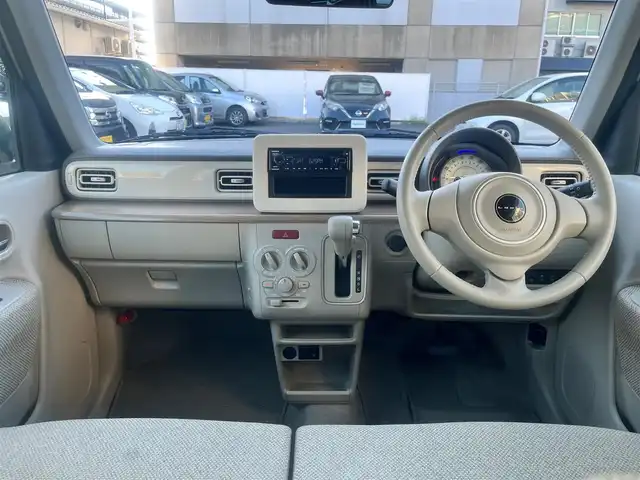 スズキ ラパン S 島根県 2019(令1)年 4.1万km フォーンベージュM 純正CDオーディオ　　/運転席シートヒーター　/レーンキープアシスト/衝突軽減システム　/盗難防止装置　/アイドリングストップ　/後方コーナーセンサー　/純正HIDライト　/オートライト/スマートキー/スペアキー/純正フロアマット
