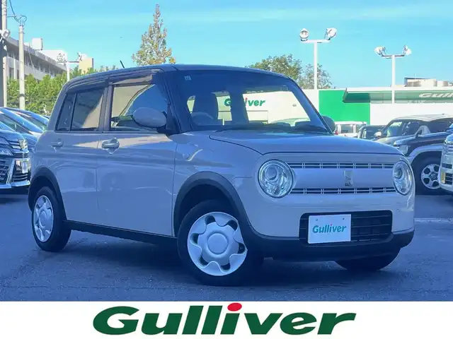 スズキ ラパン S 島根県 2019(令1)年 4.1万km フォーンベージュM 純正CDオーディオ　　/運転席シートヒーター　/レーンキープアシスト/衝突軽減システム　/盗難防止装置　/アイドリングストップ　/後方コーナーセンサー　/純正HIDライト　/オートライト/スマートキー/スペアキー/純正フロアマット