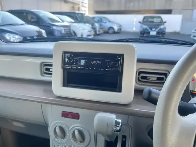 スズキ ラパン S 島根県 2019(令1)年 4.1万km フォーンベージュM 純正CDオーディオ　　/運転席シートヒーター　/レーンキープアシスト/衝突軽減システム　/盗難防止装置　/アイドリングストップ　/後方コーナーセンサー　/純正HIDライト　/オートライト/スマートキー/スペアキー/純正フロアマット