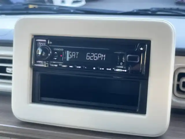 スズキ ラパン S 島根県 2019(令1)年 4.1万km フォーンベージュM 純正CDオーディオ　　/運転席シートヒーター　/レーンキープアシスト/衝突軽減システム　/盗難防止装置　/アイドリングストップ　/後方コーナーセンサー　/純正HIDライト　/オートライト/スマートキー/スペアキー/純正フロアマット