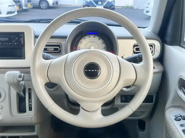 スズキ ラパン S 島根県 2019(令1)年 4.1万km フォーンベージュM 純正CDオーディオ　　/運転席シートヒーター　/レーンキープアシスト/衝突軽減システム　/盗難防止装置　/アイドリングストップ　/後方コーナーセンサー　/純正HIDライト　/オートライト/スマートキー/スペアキー/純正フロアマット