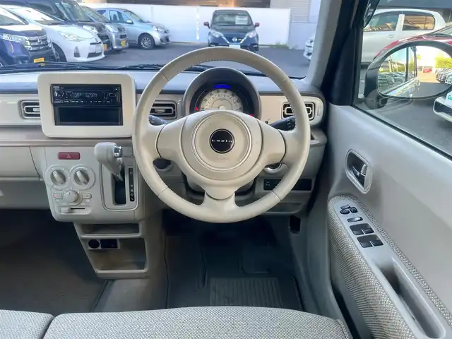 スズキ ラパン S 島根県 2019(令1)年 4.1万km フォーンベージュM 純正CDオーディオ　　/運転席シートヒーター　/レーンキープアシスト/衝突軽減システム　/盗難防止装置　/アイドリングストップ　/後方コーナーセンサー　/純正HIDライト　/オートライト/スマートキー/スペアキー/純正フロアマット