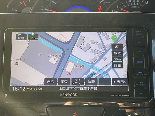 ダイハツ タント カスタム X トップED SA Ⅲ 山口県 2017(平29)年 5.1万km パールホワイトⅢ ワンオーナー/スマートキー×2/社外ナビ【MDV-D504BTW】/フルセグTV/Bluetooth/CD/DVD/バックカメラ/ハーフレザーシート/D席シートヒーター/衝突被害軽減ブレーキ/アイドリングストップ/片側パワースライドドア/フロアマット/ドアバイザー/オートライト/フォグランプ/オートマチックハイビーム/純正14インチアルミホイール/ETC/保証書