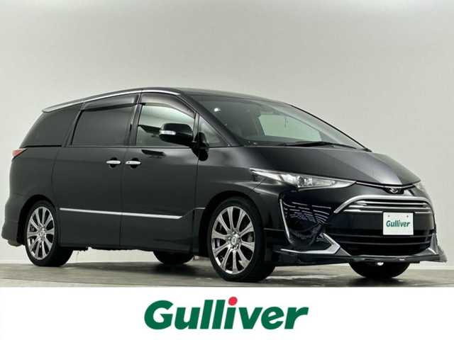 トヨタ エスティマ アエラス プレミアム 埼玉県 2016(平28)年 2.5万km ブラック 純正９型ナビ　モデリスタエアロ　１１型フリップダウンモニター　両側パワースライドドア　Ｂカメラ　ビルトインＥＴＣ　前後ドライブレコーダー　フルセグ　パワーシート　ハーフレザー　純正フロアマット　クルーズコントロール