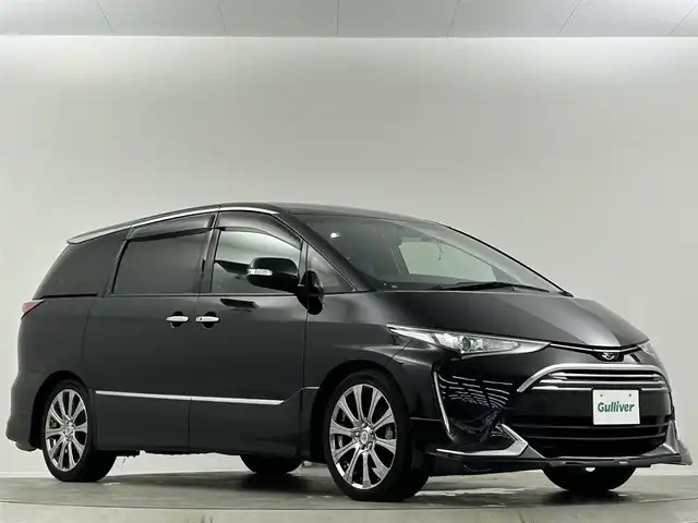トヨタ エスティマ アエラス プレミアム 埼玉県 2016(平28)年 2.5万km ブラック 純正９型ナビ　モデリスタエアロ　１１型フリップダウンモニター　両側パワースライドドア　Ｂカメラ　ビルトインＥＴＣ　前後ドライブレコーダー　フルセグ　パワーシート　ハーフレザー　純正フロアマット　クルーズコントロール