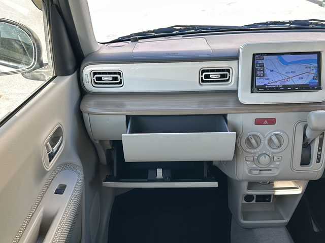 スズキ ラパン S 愛知県 2020(令2)年 3.3万km フォーンベージュメタリック/ホワイト2トーンルーフ 登録時走行距離32642km/社外7インチメモリナビ/（Bluetooth/フルセグTV/DVD）/バックカメラ/リアコーナーセンサー/スズキセーフティー/プリクラッシュセーフティー/誤発進抑制機能/車線逸脱警報/先行車発進告知/ロードサインアシスト/オートマッチハイビーム/アイドリングストップ/前席シートヒーター/純正フロアマット/純正ドアバイザー/取説/保証書/スマートキー/（スペアキー×１）/純正ホイールキャップ