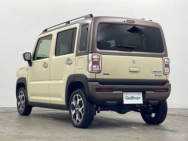 スズキ ハスラー Jスタイル Ⅱ ターボ 秋田県 2023(令5)年 1.4万km シフォンアイボリーメタリック/ウッディブラウン2トーンルーフ ４WD/純正ナビ【AM/FM/CD/DVD/BT】　/ターボ車　/セーフティサポート/ＬＥＤヘッドライト /純正ＡＷ /プッシュスタート /フルセグＴＶ /全方位カメラ /バックカメラ/クルーズコントロール /パドルシフト /ETC/前席シートヒーター /コーナーセンサー/横滑り防止装置/衝突被害軽減システム/レーンキープアシスト/革巻きステアリング/アイドリングストップ/プッシュスタート/スマートキー/クリアランスソナー/オートエアコン/ダウンヒルアシストコントロール/ヒルディセントコントロール/オートライト/ウィンカーミラー/純正フロアマット/USBポート/フォグライト/ルーフレール/保証書