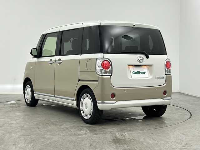 ダイハツ ムーヴ キャンバス G メイクアップ リミテッド　SAⅢ 三重県 2022(令4)年 5.3万km パールホワイトⅢ/ナチュラルベージュマイカメタリック 2トーン 禁煙車/社外ナビ/・CD/AM/FM/Bluetooth/パノラミックビューモニター/運転席シートヒーター/LEDヘッドライト/LEDフォグ/オートライト/オートハイビーム/両側パワースライドドア/プッシュスタート/スマートキー/プリクラッシュセーフティ/ETC/電動格納ミラー