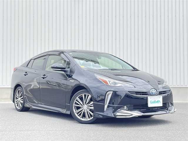 トヨタ プリウス Sツーリングセレクション 群馬県 2019(令1)年 3.9万km アティチュードブラックマイカ アルパイン9インチナビ/(CD/DVD/USB/AUX/BT/フルセグ)/バックカメラ/トヨタセーフティセンス/・プリクラッシュセーフティ/・レーンディパーチャーアラート/・オートマチックハイビーム/・レーダークルーズコントロール/レザーシート/D/N席シートヒーター/モデリスタエアロ（F/S/R）/ビルトインETC/プッシュスタート/前後ドライブレコーダー/ステアリングスイッチ/純正ドアバイザー/純正フロアマット/社外17インチAW/F/Rコーナーセンサー/LEDヘッドライト/LEDフォグ