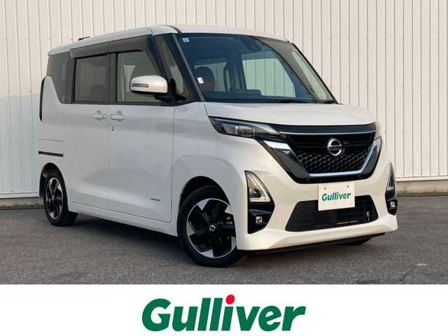 日産 ルークス HWS X プロパイロットED 滋賀県 2021(令3)年 1.6万km ホワイトパール 純正９型ナビ/・Bluetooth/フルセグ/・CD/DVD/アラウンドビューモニター/ステアリングリモコン/ETC/前方ドラレコ/両側パワースライドドア/オートリトラミラー/シートリフター　/LEDヘッドライト/プロパイロット/・エマージェンシーブレーキ/・車線逸脱警報/・車線逸脱防止支援/・先行車発進お知らせ/・ふらつき警報/・ハイビームアシスト/スマトキー