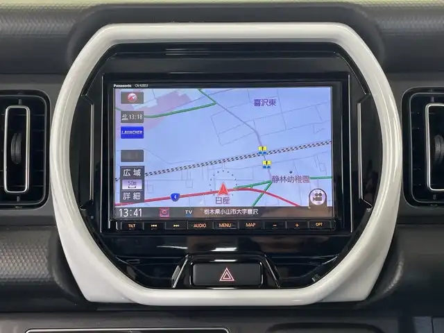 マツダ フレア クロスオーバー ハイブリッドXT 栃木県 2020(令2)年 6.1万km 青 ターボ/社外ナビ/（CD/DVD/フルセグTV/BT）/スズキセーフティサポート/・デュアルセンサーブレーキサポートII/・誤発進抑制機能/・車線逸脱抑制機能/・車線逸脱警報機能/・ふらつき警報機能/・低速時ブレーキサポート/・発進お知らせ機能/・標識認識機能/・ハイビームアシスト/コーナーセンサー/ETC/前方ドラレコ/シートヒーター/禁煙車/純正アルミホイール