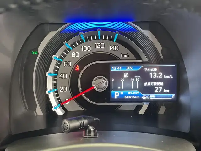 マツダ フレア クロスオーバー ハイブリッドXT 栃木県 2020(令2)年 6.1万km 青 ターボ/社外ナビ/（CD/DVD/フルセグTV/BT）/スズキセーフティサポート/・デュアルセンサーブレーキサポートII/・誤発進抑制機能/・車線逸脱抑制機能/・車線逸脱警報機能/・ふらつき警報機能/・低速時ブレーキサポート/・発進お知らせ機能/・標識認識機能/・ハイビームアシスト/コーナーセンサー/ETC/前方ドラレコ/シートヒーター/禁煙車/純正アルミホイール