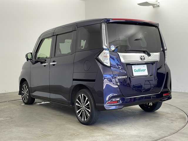 トヨタ ルーミー カスタムG－T 兵庫県 2022(令4)年 5.9万km クールバイオレットクリスタルシャイン ・純正ディスプレイオーディオ/（フルセグ・Apple Car Play・Android Auto）/・スマートアシストIII/・衝突回避支援ブレーキ機能/・衝突警報機能/・誤発進抑制制御機能/・車線逸脱警報機能/・路側逸脱警報/・ふらつき警報/・先行車発進お知らせ機能/・標識認識機能/・オートマチックハイビーム/・アダクティブドライブビーム/・サイドビューランプ/・アダクティブクルーズコントロール/・横滑り防止装置/・両側パワースライドドア/・ビルトインETC/・バックカメラ/・コーナーセンサー/・LEDオートライト/・フォグランプ/・アイドリングストップ/・純正15インチアルミホイール/・純正フロアマット/・ヒルスタートアシストコントロール/・電動パーキングブレーキ/・ブレーキホールド/・ISOFIX/・スマートキー/・プッシュスタート/・W＋サイドエアバック/・カーテンエアバック