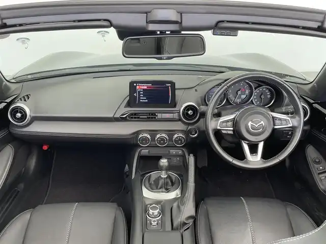 マツダ ロードスター S レザーパッケージ 大分県 2022(令4)年 4.2万km ジェットブラックマイカ ワンオーナー/6速MT/マツダコネクトナビ/AM/FM/CD/DVD/BT/フルセグTV/バックカメラ/コーナーセンサー/衝突被害軽減ブレーキ/車線逸脱防止警報/LEDヘッドライト/前ドライブレコーダー/ETC/レザーシート/前席シートヒーター/クルーズコントロール/純正フロアマット/スペアキー