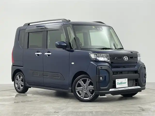 ダイハツ タント ファンクロスターボ 群馬県 2022(令4)年 0.6万km レーザーブルークリスタルシャイン 純正９インチディスプレイオーディオ/バックカメラ /両側パワースライドドア/シートヒーター /電子パーキング/オートブレーキホールド/コーナーセンサー /オートライト/オートハイビーム/ステアリングリモコン/スマートキー/エンジンスタートボタン/衝突被害軽減システム/横滑り防止装置/盗難防止装置/SRSエアバック （運転席/助手席/サイド/カーテン）/純正15インチアルミホイール/禁煙車