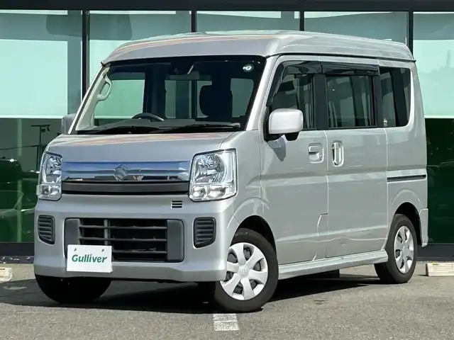 スズキ エブリィ ワゴン JPターボ 和歌山県 2018(平30)年 5.6万km シルキーシルバーメタリック 社外7インチナビ/Bluetooth/CD/衝突軽減カメラ/フルオートエアコン/リア送風システム/パワーウィンドウ/パワーステアリング/ヘッドライトレベライザー/横滑り防止機能/ハイルーフ/ドアバイザー/プッシュスタート/スマートキー