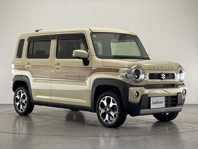 スズキ ハスラー HYBRID X 宮崎県 2021(令3)年 2.8万km シフォンアイボリーM SUZUKI Safety Support/〇デュアルカメラブレーキサポート/〇後退時ブレーキサポート/〇誤発進抑制機能（前方・後方）/〇車線逸脱警報機能/〇車線逸脱抑制機能/〇ふらつき警報機能/〇標識認識機能/〇オートマチックハイビーム/〇先行車発進お知らせ機能/〇コーナーセンサー/社外7インチSDナビ/フルセグTV/CD/DVD/Bluetooth/バックカメラ/シートヒーター/アイドリングストップ/純正15インチAW