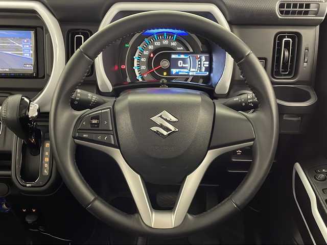 スズキ ハスラー HYBRID X 宮崎県 2021(令3)年 2.8万km シフォンアイボリーM SUZUKI Safety Support/〇デュアルカメラブレーキサポート/〇後退時ブレーキサポート/〇誤発進抑制機能（前方・後方）/〇車線逸脱警報機能/〇車線逸脱抑制機能/〇ふらつき警報機能/〇標識認識機能/〇オートマチックハイビーム/〇先行車発進お知らせ機能/〇コーナーセンサー/社外7インチSDナビ/フルセグTV/CD/DVD/Bluetooth/バックカメラ/シートヒーター/アイドリングストップ/純正15インチAW