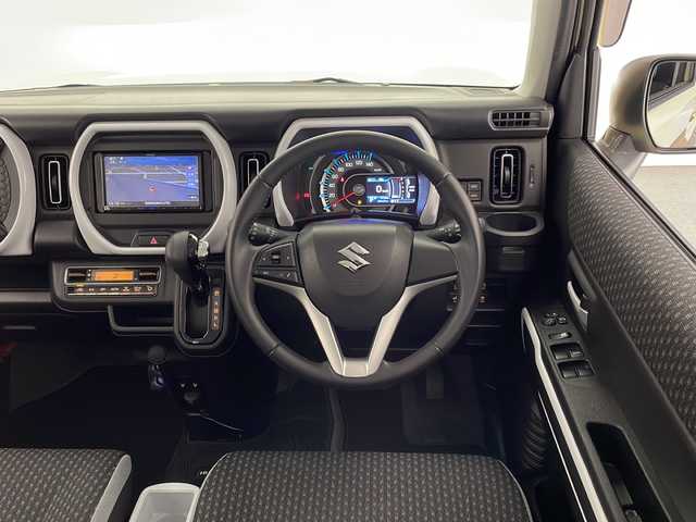 スズキ ハスラー HYBRID X 宮崎県 2021(令3)年 2.8万km シフォンアイボリーM SUZUKI Safety Support/〇デュアルカメラブレーキサポート/〇後退時ブレーキサポート/〇誤発進抑制機能（前方・後方）/〇車線逸脱警報機能/〇車線逸脱抑制機能/〇ふらつき警報機能/〇標識認識機能/〇オートマチックハイビーム/〇先行車発進お知らせ機能/〇コーナーセンサー/社外7インチSDナビ/フルセグTV/CD/DVD/Bluetooth/バックカメラ/シートヒーター/アイドリングストップ/純正15インチAW