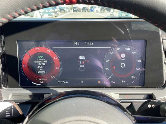 日産 オーラ ニスモ 島根県 2023(令5)年 6.8万km スーパーブラック 純正ディスプレイオーディオ/BT AndroidAuto AppleCarPlay HDMI対応/エマージェンシーブレーキ/レーンキープアシスト/ブラインドスポットモニター/アラウンドビューカメラ/デジタルインナーミラー/ETC/オートマチックハイビーム/AUTOライト/LEDヘッドライト/フォグライト/電子パーキング/AUTOHOLD/純正17インチアルミホイール/純正ドアバイザー/革巻きステアリング/ステアリングリモコン/ISOFIX/シートリフター