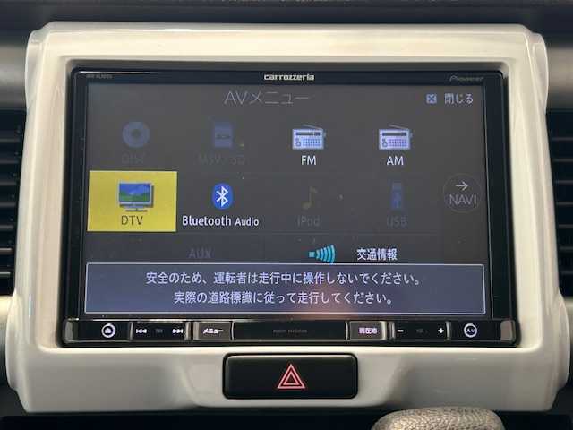 スズキ ハスラー G 宮城県 2018(平30)年 7.4万km サマーブルーM 4WD/スズキセーフティサポート/・衝突被害軽減ブレーキ/・誤発進抑制機能/・車線逸脱抑制機能/・リヤクロストラフィックアラート/・標識認識機能/純正ナビ(カロッツェリア8インチ）/・Bluetooth/CD/DVD/フルセグTV/AUX/USB/・バックカメラ/・ビルドインETC/スノーモード/ヒルディセントコントロール/アイドリングストップ/レーダーブレーキサポート/グリップコントロール/スマートキー/・スペアキー/革巻きステアリング/純正布シート/・シートヒーター（運転席＋助手席）/・ベンチシート/ツートンルーフレール/ハロゲンヘッドライト/純正15インチスチールホイール/純正フロアマット