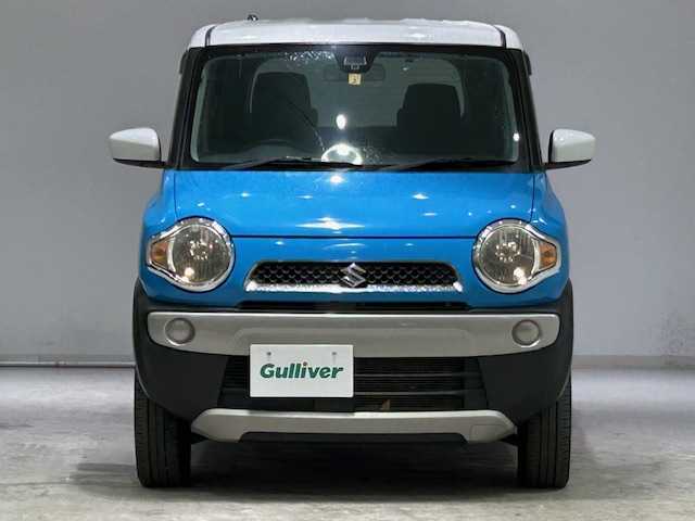 スズキ ハスラー G 宮城県 2018(平30)年 7.4万km サマーブルーM 4WD/スズキセーフティサポート/・衝突被害軽減ブレーキ/・誤発進抑制機能/・車線逸脱抑制機能/・リヤクロストラフィックアラート/・標識認識機能/純正ナビ(カロッツェリア8インチ）/・Bluetooth/CD/DVD/フルセグTV/AUX/USB/・バックカメラ/・ビルドインETC/スノーモード/ヒルディセントコントロール/アイドリングストップ/レーダーブレーキサポート/グリップコントロール/スマートキー/・スペアキー/革巻きステアリング/純正布シート/・シートヒーター（運転席＋助手席）/・ベンチシート/ツートンルーフレール/ハロゲンヘッドライト/純正15インチスチールホイール/純正フロアマット