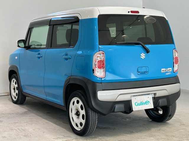 スズキ ハスラー G 宮城県 2018(平30)年 7.4万km サマーブルーM 4WD/スズキセーフティサポート/・衝突被害軽減ブレーキ/・誤発進抑制機能/・車線逸脱抑制機能/・リヤクロストラフィックアラート/・標識認識機能/純正ナビ(カロッツェリア8インチ）/・Bluetooth/CD/DVD/フルセグTV/AUX/USB/・バックカメラ/・ビルドインETC/スノーモード/ヒルディセントコントロール/アイドリングストップ/レーダーブレーキサポート/グリップコントロール/スマートキー/・スペアキー/革巻きステアリング/純正布シート/・シートヒーター（運転席＋助手席）/・ベンチシート/ツートンルーフレール/ハロゲンヘッドライト/純正15インチスチールホイール/純正フロアマット