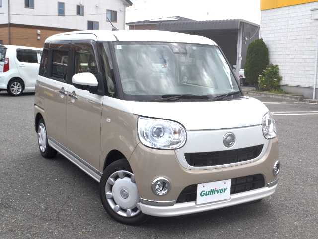 ダイハツ ムーヴ キャンバス G メイクアップ VS SAⅢ 宮城県 2021(令3)年 7.2万km パールホワイトⅢ/ナチュラルベージュマイカメタリック 2トーン /4WD/社外SDナビ/全方位カメラ/両側パワースライドドア/スマートアシスト/LEDヘッドライト/オートマチックハイビーム/オートライト/ETC/スマートキー/アイドリングストップ/横滑り防止装置/