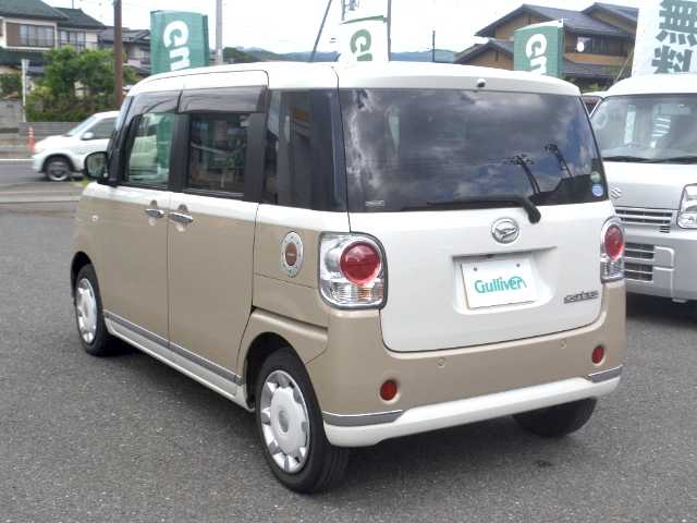 ダイハツ ムーヴ キャンバス G メイクアップ VS SAⅢ 宮城県 2021(令3)年 7.2万km パールホワイトⅢ/ナチュラルベージュマイカメタリック 2トーン /4WD/社外SDナビ/全方位カメラ/両側パワースライドドア/スマートアシスト/LEDヘッドライト/オートマチックハイビーム/オートライト/ETC/スマートキー/アイドリングストップ/横滑り防止装置/