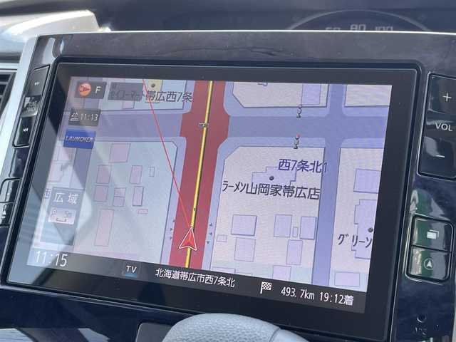 ダイハツ タント カスタム X トップED SA Ⅲ 道東・釧路十勝 2016(平28)年 8.3万km ブラックマイカメタリック 4WD/純正ナビ/(AM FM BT CD DVD フルセグTV)/バックカメラ/衝突軽減ブレーキ/片側パワースライドドア/AW付冬タイヤ積込/プッシュスタート/スマートキー/ハーフレザーシート/ドアバイザー/フロアマット/オートライト/フォグランプ