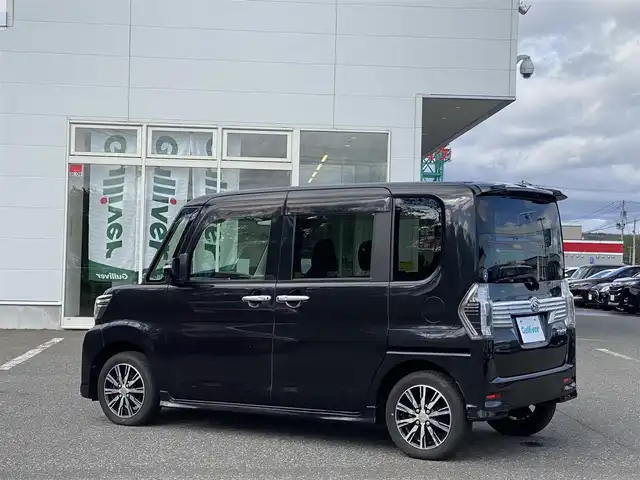 ダイハツ タント カスタム X トップED SAⅡ 青森県 2016(平28)年 8.3万km ブラックマイカメタリック 4WD/純正ナビ/(AM FM BT CD DVD フルセグTV)/バックカメラ/衝突軽減ブレーキ/片側パワースライドドア/AW付冬タイヤ積込/プッシュスタート/スマートキー/ハーフレザーシート/ドアバイザー/フロアマット/オートライト/フォグランプ