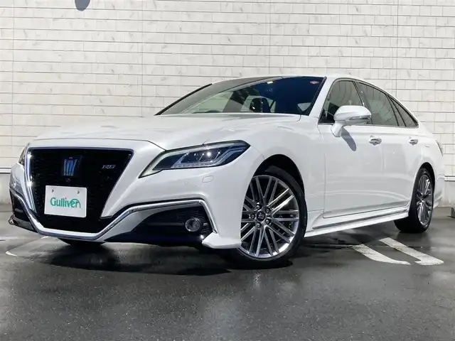 トヨタ クラウン ハイブリッド RS 静岡県 2021(令3)年 4.2万km プレシャスホワイトパール Toyota Safety Sense/純正12.3インチメモリーナビ/　AM FM CD DVD Bluetooth/フルセグTV/前後方ドライブレコーダー/LEDオートヘッドライト/ハーフレザーシート/パワーシート(前席)/シートヒーター(前席)/ステアリングヒーター/前後方クリアランスソナー/ヘッドアップディズプレイ/純正18インチアルミホイール/スマートキー2本/ワンオーナー/ビルトインETC/アラウンドビューモニター