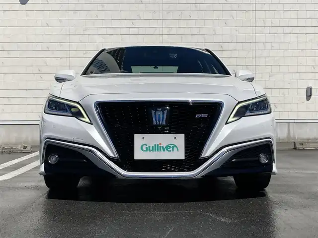 トヨタ クラウン ハイブリッド RS 静岡県 2021(令3)年 4.2万km プレシャスホワイトパール Toyota Safety Sense/純正12.3インチメモリーナビ/　AM FM CD DVD Bluetooth/フルセグTV/前後方ドライブレコーダー/LEDオートヘッドライト/ハーフレザーシート/パワーシート(前席)/シートヒーター(前席)/ステアリングヒーター/前後方クリアランスソナー/ヘッドアップディズプレイ/純正18インチアルミホイール/スマートキー2本/ワンオーナー/ビルトインETC/アラウンドビューモニター
