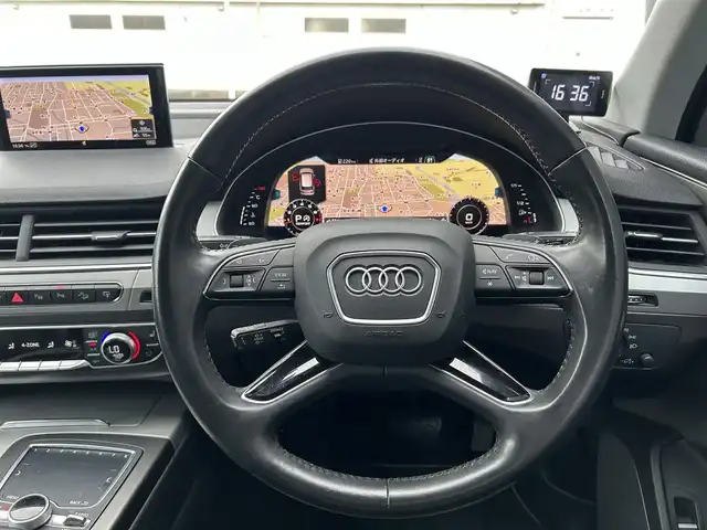 アウディ Ｑ７ 3.0TFSIクワトロアダプティブエアサスペンション 道東・釧路十勝 2017(平29)年 5.8万km 黒 ７シーターパッケーゲ/　　三列目シート /　　サンブラインド /　　4ゾーンデラックスオートマチック/　　エアコンディショナー/　　シートヒーター（フロント/リヤ）/リアアシスタンスパッケージ/　　アウディサイドアシスト/　　アウディプレセンスリヤ/　　サイドエアバッグ（リヤ）/コンフォートシートパッケージ/純正ナビ/　　CD/DVD/SD/BT/USB/フルセグ/全方位モニター/バーチャルコックピット/純正ETC/社外前後ドライブレコーダー/レーダー探知機/アダプティブクルーズコントロール/パーキングアシスト/マトリクスLEDヘッドライト/フロントシートエアコン/パワーバックドア/純正21インチAW/純正フロアマット