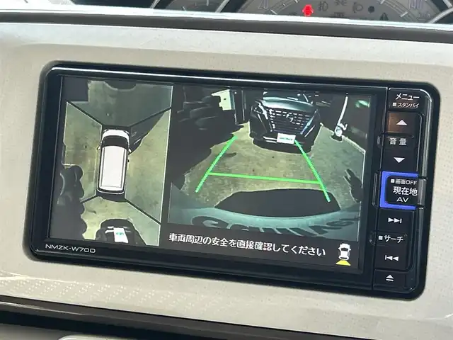 ダイハツ ムーヴ キャンバス G メイクアップ VS SAⅢ 滋賀県 2022(令4)年 1.9万km パールホワイトⅢ/ナチュラルベージュマイカメタリック 2トーン 純正７インチナビ/(AM/FM/CD/DVD/フルセグ/Bluetooth/USB)/全方位カメラ/両側電動ドア/ＥＴＣ/前方ドライブレコーダー/シートヒーター/ＬＥＤヘッドライト/オートライト/オートハイビーム/アイドリングストップ/衝突軽減システム/横滑り防止装置/プッシュスタート/スマートキー