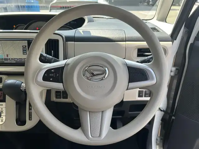 ダイハツ ムーヴ キャンバス G メイクアップ VS SAⅢ 滋賀県 2022(令4)年 1.9万km パールホワイトⅢ/ナチュラルベージュマイカメタリック 2トーン 純正７インチナビ/(AM/FM/CD/DVD/フルセグ/Bluetooth/USB)/全方位カメラ/両側電動ドア/ＥＴＣ/前方ドライブレコーダー/シートヒーター/ＬＥＤヘッドライト/オートライト/オートハイビーム/アイドリングストップ/衝突軽減システム/横滑り防止装置/プッシュスタート/スマートキー