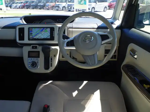 ダイハツ ムーヴ キャンバス G メイクアップ VS SAⅢ 千葉県 2021(令3)年 5.8万km パールホワイトⅢ/ナチュラルベージュマイカメタリック 2トーン 155/65R14/両側パワースライドドア/社外SDナビ/地デジTV/【DVD/CD再生機能　Bluetooth接続】/パノラマモニター/運転席シートヒーター/ステアリングスイッチ/ETC/LEDヘッドライト/フォグライト/リアコーナーセンサー/キーフリーシステム