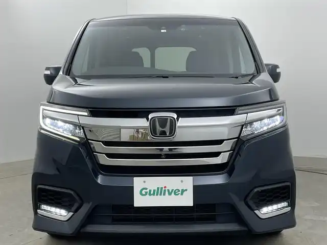 ホンダ ステップワゴン スパーダ ハイブリッド G EX ホンダセンシング 岡山県 2018(平30)年 5.2万km アビニオンブルーメタリック 純正10インチSDナビ/（CD/DVD/BT/フルセグTV/USB/HDMI）/マルチビューカメラ/フリップダウンモニター/両側パワースライドドア/（左側ハンズフリースライド）/ドライブレコーダー（前）/ハーフレザーシート/前席シートヒーター/ビルトインETC/無限フロアマット/衝突軽減ブレーキシステム/追従型クルーズコントロール/LEDヘッドライト/オートハイビーム/オートライト/オートブレーキホールド/後席サンシェイド/ステアリングスイッチ/チルトステアリング/シートリフター/シートバックテーブル/ウインカーミラー/ドアバイザー